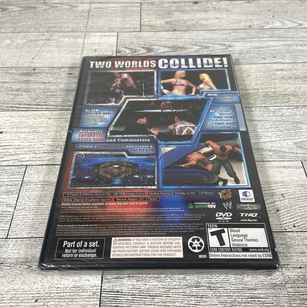 WWE SmackDown vs. Raw (Sony PlayStation 2, 2004) Brand New Sealed Authentic